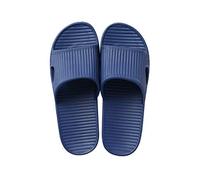 JoWebb Unisex Slippers for Women/Men, Light Weight Flat Slide Sandals Shower Sandals Flip Flops for Indoor Garden Bathroom Poolside M-Blue