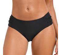 Joweechy Women's Bikini Bottoms Side Ruched Hipster Swim Briefs Bathing Suit Bottom Black,L