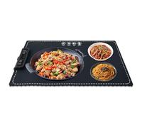 Jowenia Electric Warming Mat for Food, Silicone Food Warming Mat, 3 Temperature and Timing Levels Keep Food Warm for Gatherings Buffet Parties Holidays