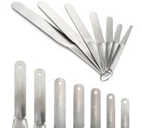 Jowgut 7 Pieces Caulking Spatula Set, Stainless Steel Streamlined Grout Knife Set, Multi-Purpose Grout Tool Set, Finishing Tools, Compatible for 958-G01, Tip Width from 3/8" to 3.8"