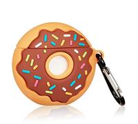Jowhep Case for AirPods Pro Protective Soft Silicone AirPod Pro/3 Charging Cover Shockproof Cartoon Cute Skin Girls Design Shell Accessories Keychain Fashion Funny Air Pods 3 Cases Brown Donuts