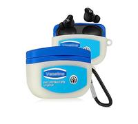 Jowhep Case for Beats Studio Buds Funny Unique 3D Design Cute Silicone Cover Fashion Kawaii Cool Fun Cartoon Wireless Powerbeats Cases for Beats Earbuds Headphones for Girls Boys Teen (Blue and White)