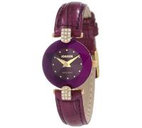 Jowissa Facet Strass Women's Quartz Watch with Purple Dial Analogue Display and Purple Leather Strap J5.015.S