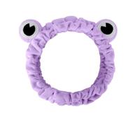 Jowmoy Purple Frog Eye Elastic Headband - Versatile for Spa, Skincare, Makeup, Face Wash, Fun Gift for Women (1 Pack)