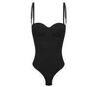 Jowowha Bodysuit Shapewear for Women Tummy Control Dress Backless Bodysuit Tops Body Shaper with Built-in Bra Black XXL