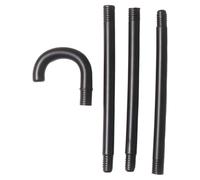 Jowowha Crook Staff Shepherd Cosplay Accessory Walking Cane Stick Plastic Magic Show Accessories for Party Black Short Type One Size