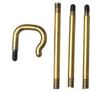 Jowowha Crook Staff Shepherd Cosplay Accessory Walking Cane Stick Plastic Magic Show Accessories for Party Gold One Size