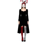 Jowowha Plush Jester Hat Headband Set for Theater Get Up Multicolor One Size