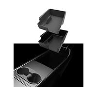 Jowua Armrest Organizer for Tesla Model 3, Model Y, Washable Silicone, dust-Proof