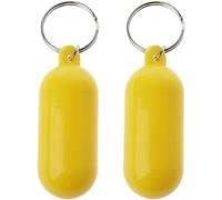 Jowxsx 2 Pcs Yellow Floating Keychain Pills-Shape Float Key Rings for Boat Sailings Kayak Surfing Water Sports Floating Key Chain Sports Fan Key Chains Car Keychains Car Accessories Sports Souvenirs