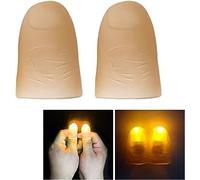 Jowxsx 2 Pcs Yellow Thumb Light Prop Magic Finger Tips Lamp Thumbs Party Stage Tricks Performance Props Tool for Funny Toys Magic Kits and Accessories