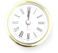 Jowxsx Alarm Clock Round Clock Fit-up Insert Quartz Insertion with Roman Numeral Quartz Movement Battery Operated Clocks for Desk Table Bedroom Office Bathroom Travel Clocks Silent