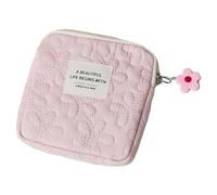Jowxsx Pink Frogued Mini Handbag Organizer Compact Travel Bag Fashion Women Small Cosmetic Coin Pouch Zipper Closure Lightweight Portable Accessory Storage, Bags and Cases