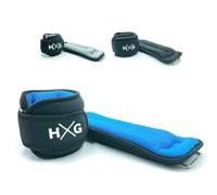 JOWY Adjustable Ankle & Wrist Weights - 1kg (Set of 2 Total 2kg) - Soft, Padded & Comfortable for Walking, Running, Strength Training, Gym & Home Workouts (Blue 1.0kg)