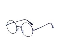 JoXiGo Reading Glasses +2.0 (Black) for Women Men Retro Round Metal Frame + Glasses Strap