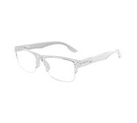 JoXiGo Reading Glasses Blue Light Blocking for Women Men Semi Rimless Frame + Glasses Pouch (Transparent +1.0)