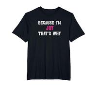 Joy/Because I'm Joy That's Why - Pink Joy Name T-Shirt, Men's Big and Tall, Black, 6X Tall
