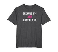 Joy/Because I'm Joy That's Why - Pink Joy Name T-Shirt, Men's Big and Tall, Dark Heather Grey, 5X Tall