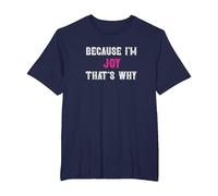 Joy/Because I'm Joy That's Why - Pink Joy Name T-Shirt, Men's Big and Tall, Navy Blue, 2X Tall