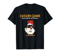 Joy Boy funny Teez Unisex Chicken Game Don't Look At The Chicken T-Shirt Black S