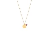 Joy by Corrine Smith Women's February Birth Flower Necklace with Birthstone in Metallic Gold | Size: 18 inches Joy by Corrine Smith Metallic Gold 18 inches