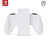 PowerA Joy-Con Comfort Grip for Nintendo Switch and Oled Model, Rubberised handle for Strong Grip, Easy Sliding Design to Secure Joy-Cons, Official- White