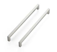 JOY DECOR 12 Pack Cabinet Handles, Brushed Nickel Cabinet Pulls, 11-1/3 Inch Kitchen Closet Handles Square Drawer Pulls Stainless Steel Drawer Hardware, 288mm Hole Centers