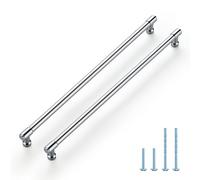 JOY DECOR 2 Pack 12-3/5 Inch Polished Chrome Cabinet Handles Modern Dresser Drawer Pulls Kitchen Cabinet Hardware for Cupboard Door Handles