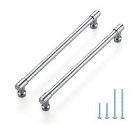 JOY DECOR 2 Pack 7-1/2 Inch Polished Chrome Cabinet Handles Modern Dresser Drawer Pulls Kitchen Cabinet Hardware for Cupboard Door Handles