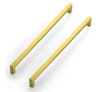 JOY DECOR Gold Square Kitchen Cabinet Handles 12-3/5 Inch 18 Pack
