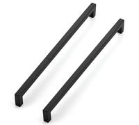 JOY DECOR Matte Black Square Kitchen Cabinet Handles 11-1/3 Inch 18 Pack