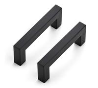 JOY DECOR Matte Black Square Kitchen Cabinet Handles 3 Inch 18 Pack
