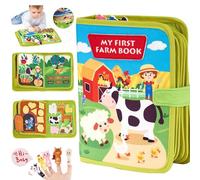 Joy Depot 20 in 1 Farm Busy Book for Toddlers Busy Board Toys Autism Learning Sensory Toy Baby Sensory Toys with Life Skills, Cognition, Sorting, Matching for Boys Girls