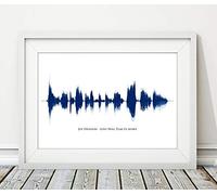 Joy Division - Love Will Tear Us Apart - Sound Wave Song Lyric Art Poster Print - Sizes A4 (29.7 x 21cm) and A3 (42 x 29.7cm) (A4 Framed With Mount (WHITE))