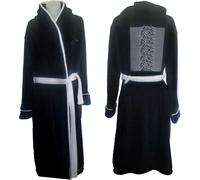 Joy Division Men's Unknown Pleasures Dressing Gown in Black | Size: Medium/Large Joy Division Black M/L