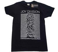 Joy Division T Shirt Unknown Pleasures White On Black Logo Official Mens Black XXL