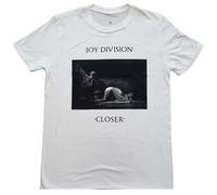 Joy Division T Shirt Classic Closer Band Logo Official Mens White XL