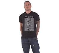 Joy Division T Shirt Unknown Pleasures White On Black Logo Official Mens Black XL