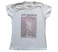 Joy Division T Shirt Space Lady Logo Official Womens Skinny Fit Heather Grey S