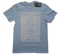 Joy Division - Unknown Pleasures White On Blue - T-Shirt Small