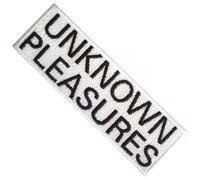Joy Division Unknown Pleasures Woven Text Iron On Patch (One Size) (White/Black)