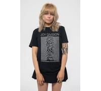Joy Division Women's Unknown Pleasures FP Skinny Fit T-Shirt in Black | Size: Medium Joy Division Black M