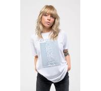 Joy Division Women's Unknown Pleasures Skinny Fit T-Shirt in White | Size: Small Joy Division White S