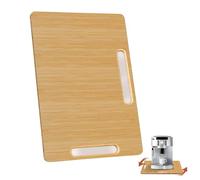 Joy&Grace Appliance Slider for Kitchen Appliances 360° Rolling Sliding Tray for Coffee Maker Countertop, Bamboo Coffee Pot Slider Rolling Tray (Natural, Medium 14.5" x 10")