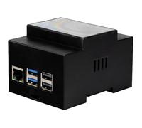 Joy-it Housing case for Raspberry Pi 5 board for DIN rail with fan Black