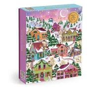 Galison Jigsaw Puzzle – Snowcap Village by Joy Laforme – 1000 Piece Foil