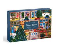 Galison 9780735378780 Lights Christmas Countdown - 12 Days of Puzzles Featuring Images of Winter City Fun, Multicoloured