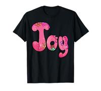 Joy Name - Personalized in Retro Boho Flower Bubble Letters T-Shirt