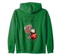 Joy Of The Lord Is My Strength Scripture Cute Ladybug Zip Hoodie