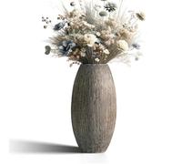 Joy PerfvmE - Rustic Ceramic Vase for Flowers - Personalised Flower Vases for Decor, Elegant Home Decor Accessories, Ceramic Vases for Modern & Classic Styles (H23.5 cm)
